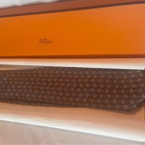 Hermes Black and White Ties Accessories